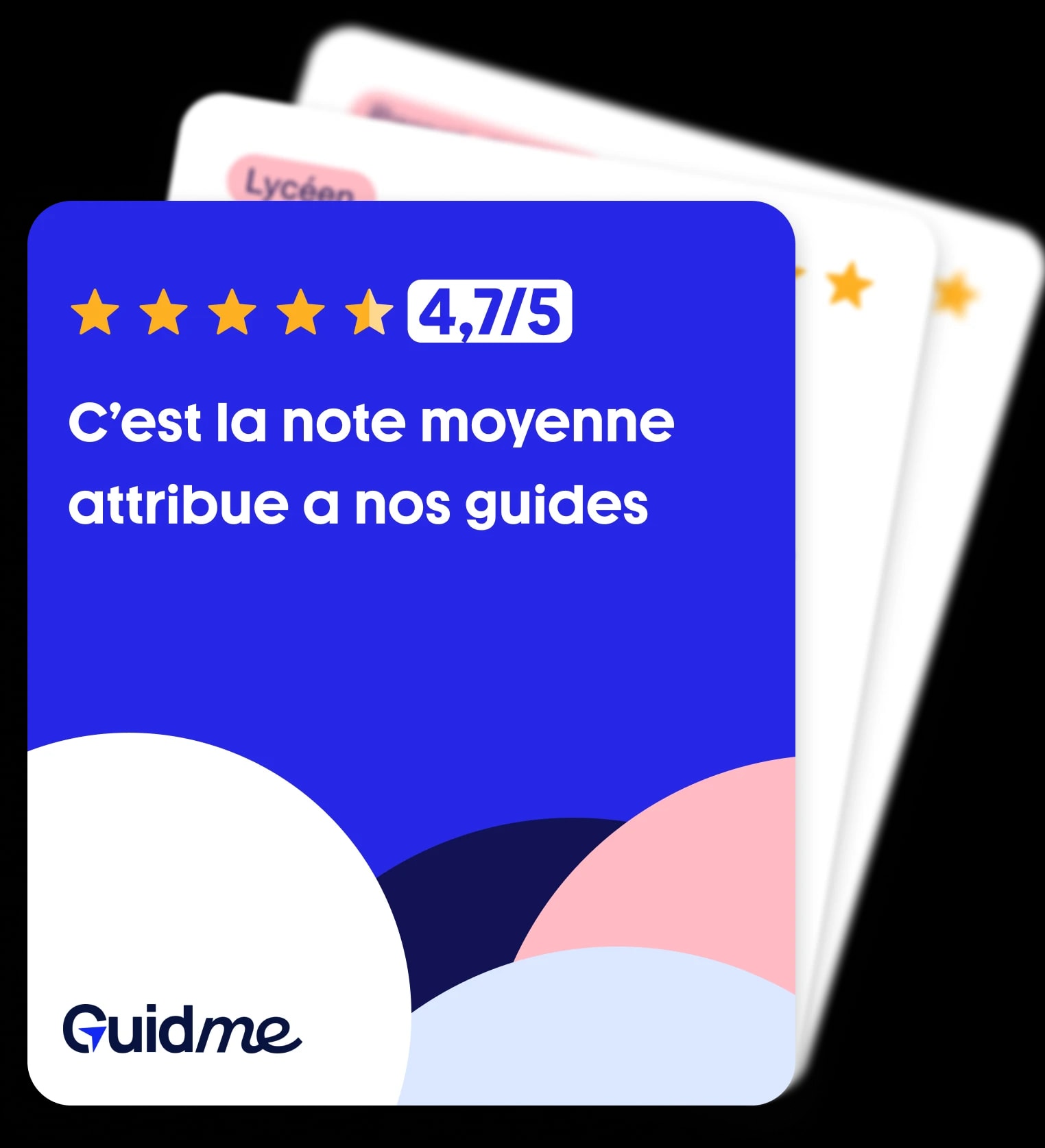 Note moyenne 4,7/5 attribuée à nos guides